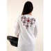 Embroidered cardigan "Poppies Luxury" white/red